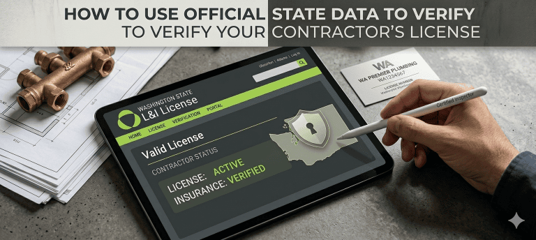 Step-by-step guide to verify your contractor's license in Washington using official L&I data title