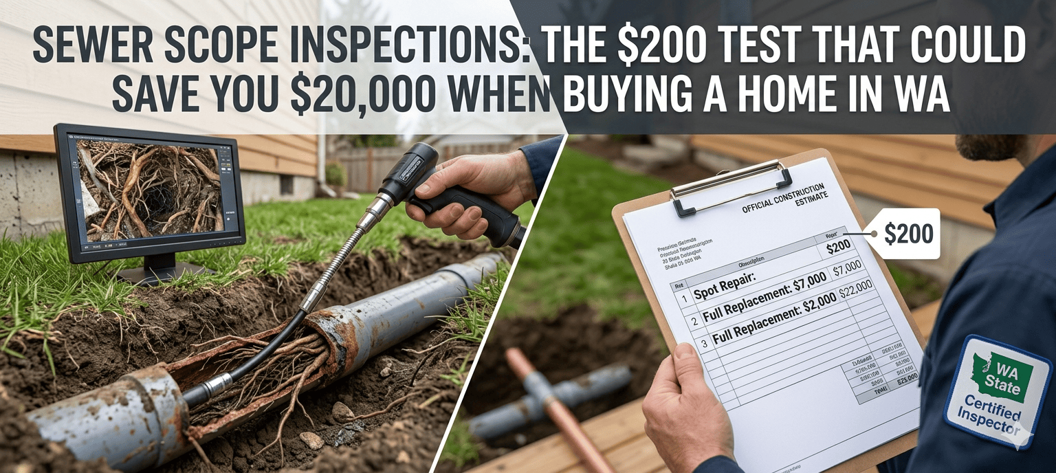 Sewer Scope Inspections: The $200 Test That Could Save You $20,000 When Buying a Home in WA