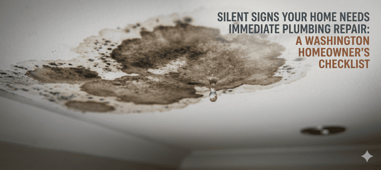 Silent Signs Your Home Needs Immediate Plumbing Repair: A Washington Homeowner’s Checklist with water stain