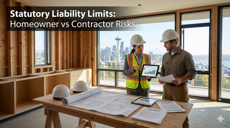 Statutory liability limits for home construction projects.