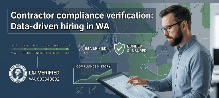 Contractor compliance verification data-driven hiring in Washington