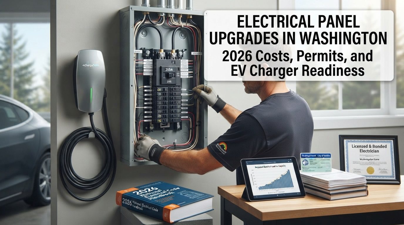 Electrical Panel Upgrades in Washington: 2026 Costs, Permits, and EV Charger Readiness