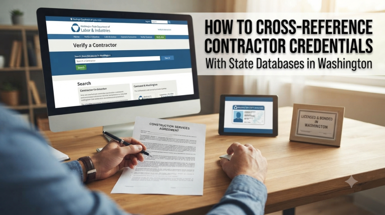 Washington homeowner preparing documentation for filing complaints with Washington L&I.