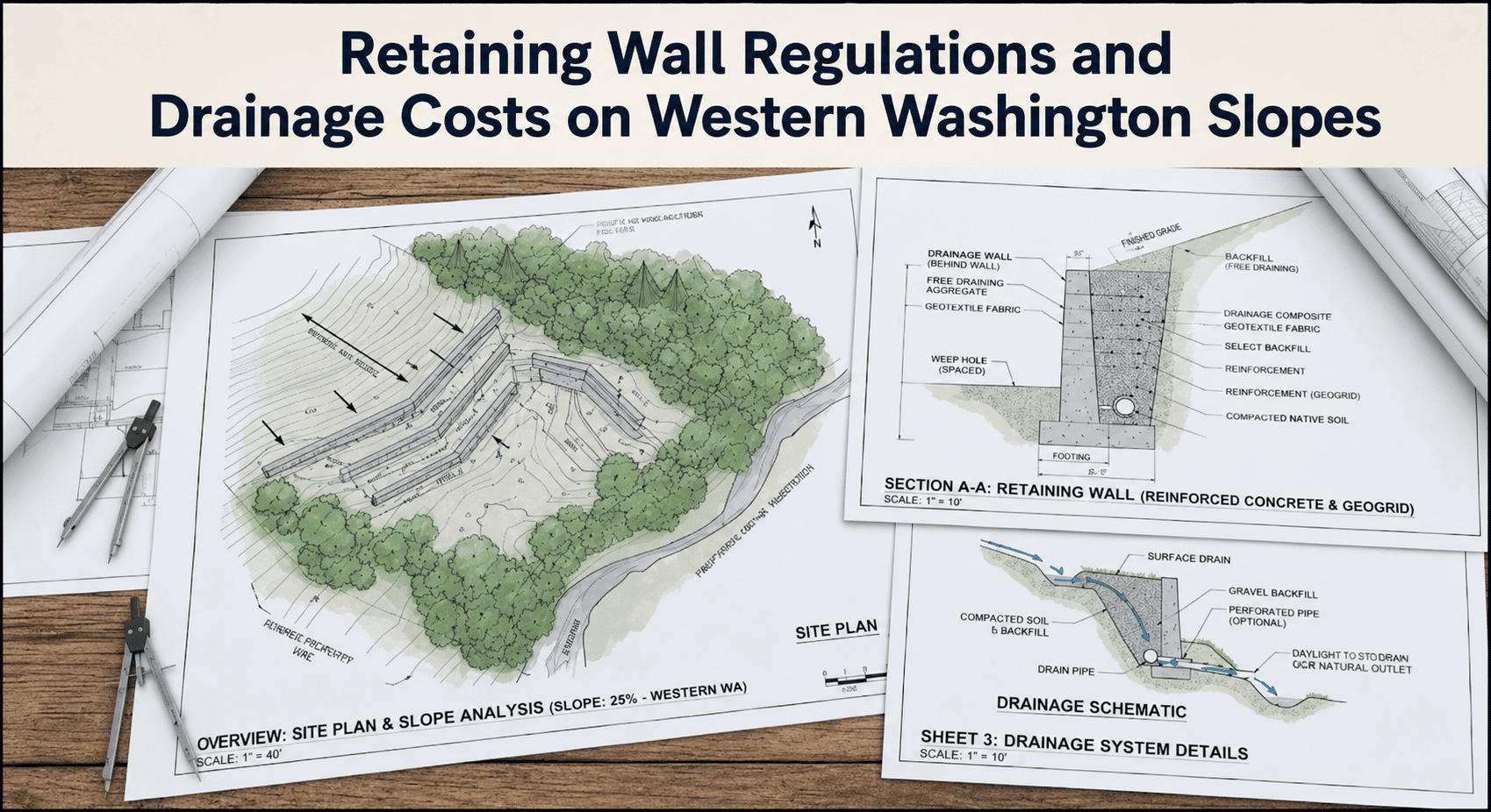 Retaining Wall Regulations and Drainage Costs on Western Washington Slopes